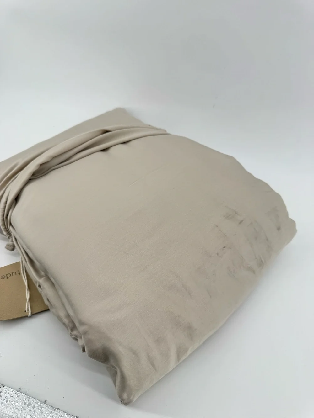 Ettitude Bamboo King Size Sateen Sheet Set Color Sand NWT
